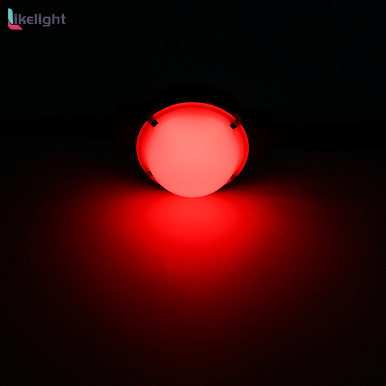 40mm DMX512 RGB pixel bulb red light effect