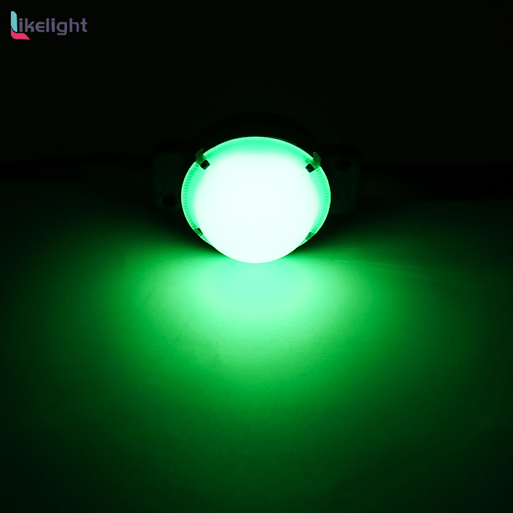 40mm DMX512 RGB pixel bulb green light effect
