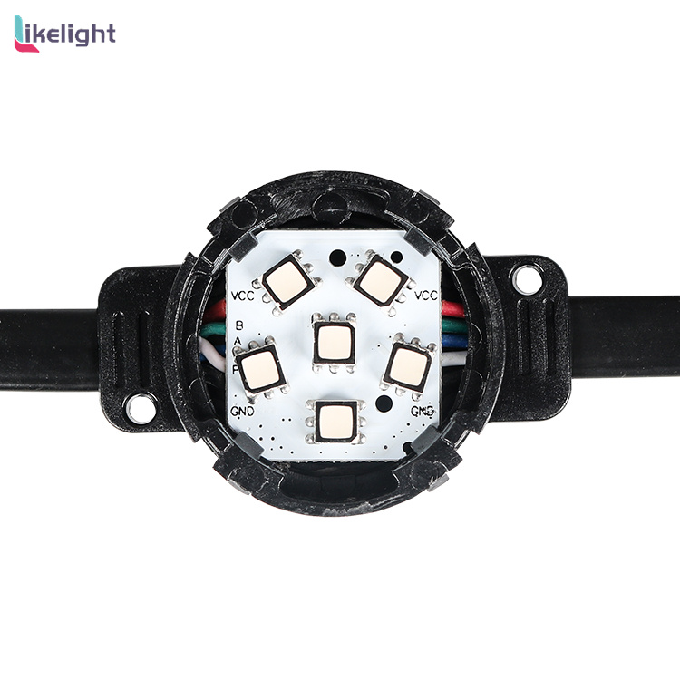 40mm DMX512 pixel bulb PCB wiring structure