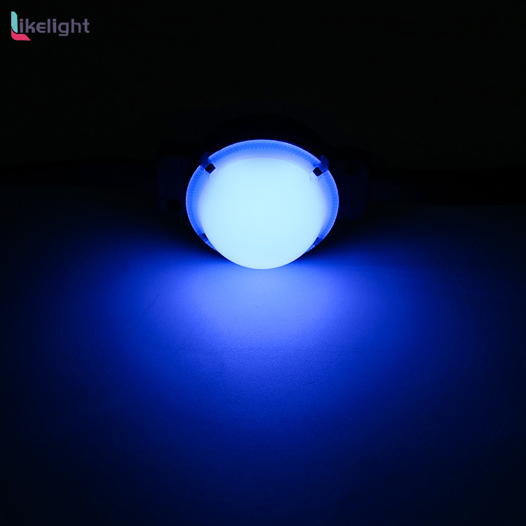 40mm DMX512 RGB pixel bulb blue light effect